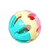 HuntGold 2X Lovely Colorful Plastic Rattle Shake Bell Baby Kids' Educational Toy Ball Christmas Gift(random color)