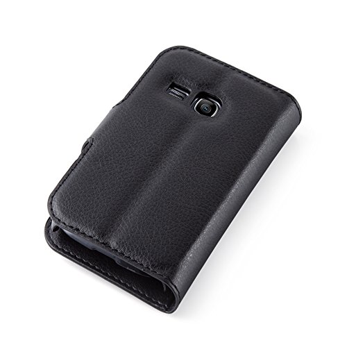 Cadorabo – Book Style Hülle für Samsung Galaxy XCOVER 3 (G388F) – Case Cover Schutzhülle Etui Tasche mit Standfunktion und Kartenfach in PHANTOM-SCHWARZ - 7