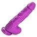 Produktbild Dicke realistische 11,2"extra Lange Dildo Monster Hahn und Kugeln Dong Saugnapf Harness Cup - Sex-Spielzeug for Frauen - Sex-Spielzeug for Erwachsene (Color : Purple)
