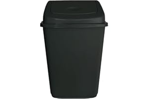 VTL® 60 Litre Black Plastic Swing Bin Durable For Kitchen And Home Waste