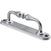 K&uuml;&ccedil;&uuml;k Kıvrık &Ccedil;ekme Kolu S&uuml;rg&uuml;l&uuml; Kapı Tutma Kulpu Kulbu Tutamağı Kol Mat Krom Renk 12 Cm İki Vidalı