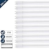 ➽ [Angenehmes Licht & Superhell] - Diese LED-Röhre ist aus Nano-Kunststoff und bietet durch Ihre milchige Abdeckung eine vollkommene Beleuchtung ohne Schattenbildung und hat die Lichtdurchlässigkeit von bis zu 92%. Heller als andere Produkte auf dem Markt.