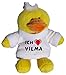 Produktbild Plüsch Hähnchen Schlüsselhalter mit einem T-shirt mit Aufschrift mit Ich liebe Vilma (Vorname/Zuname/Spitzname)