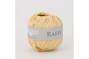 OPHELIA ITALY LANE Ophelia Italy Rafia – Gomitolo Rafia 25g 100% Viscosa (006 Naturale)