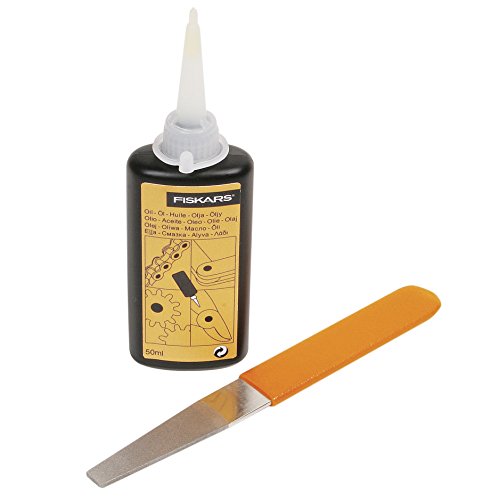 Fiskars Pflegeset für Gartenschneidgeräte, Mit Diamantfeile, Öl und Pflegeanleitung, 1001640 - 2