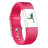 AchidistviQ-Silikon-Armband für Fitbit Charge 2, Rot L