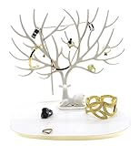 PACKNBUY Jewellery Organizer Stand Chain Rings Earring White