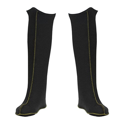 Preisvergleich Produktbild Stiefeleinlage aus Filz 40cm Winter Gummistiefel Socken Innenschuh Einlegesohlen Schuheinlagen schwarz 48