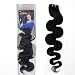 12 Inch Indian 100% True Virgin Remy Human Hair Extensions #1 B Body Wave Weave (12") RS.2070.00