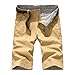 Produktbild Große Größe Gerade Shorts für Herren/Skxinn Männer Sommer Kurze Hose Übung Overalls Freizeithosen Casual Sport Slim Fit Hosen Regular Fit S-7XL Ausverkauf(Khaki,Medium)