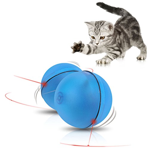 UEETEK Jouets pour Chat Balles avec faisceau lumineux LED (Bleu)