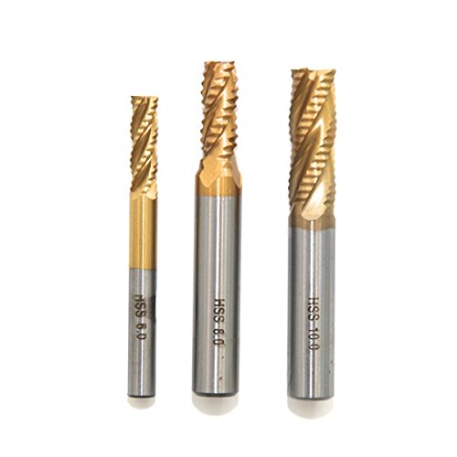 Schaftfräser Schrupp Fräser Set HSS-M2 TiN 6 / 8 / 10 mm - 2