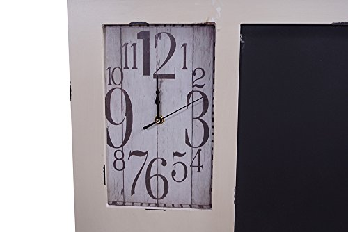 Memoboard „Kolding“ Wandorganizer Uhr Tafel Garderobe Landhaus Stil - 3