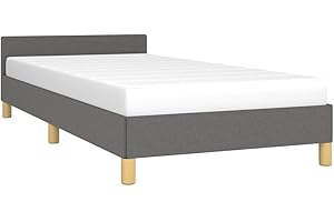 ‎VIDAXL vidaXL Rama łóżka bez materaca, ciemnoszara, 80x200 cm, obita tkaniną