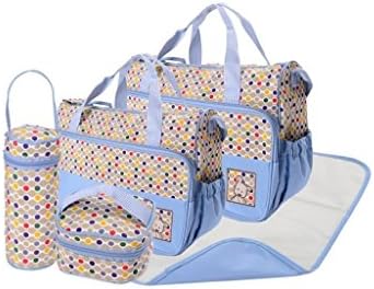 TechnoTec Multi-Function Baby Diaper Nappy Bag/Mummy Changing Set Handbag (Light Blue)