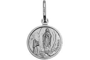DE BUSSY Medaglietta Vergine di Lourdes in argento Sterling