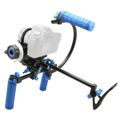 CamSmart   Universal film vid  o professionnel DSLR Kit cam  ra CAGE RIG   Top Handle   15mm en aluminium tige bloque plaque   Follow Focus   Matte Box pour DSLR DV cam  scope comme le Canon 500D 550 60 D 50 D 40 D 5D  5D 2 5 3 1Ds  Nikon D700 D300 D90 D7000 D5000 D3100 D3000  Fuji  Olympus  Pentax SLR DSLR et ainsi de suite  CAGE SET F 