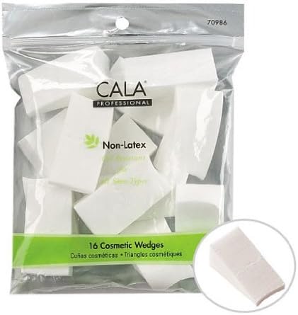 Cala Professional Non-latex Oil Resistant Cosmetic Wedges 16 Pieces Make-up Sponge Wedges by Cala Professional