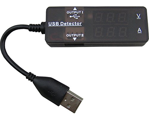 Yeeco DC 3.2-10V 0-3A Dual USB Output Charging Detector Digital LED Amperemeter Voltmeter Spannung Strom Guage Amp Volt Ampere-Anzeige - 5