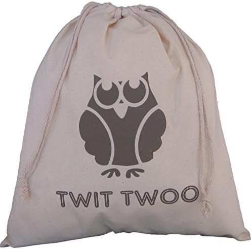 Travel Bags. Small Size. 100% Cotton. 35(W) x 40(H)cm (TwitTwoo (Owl))