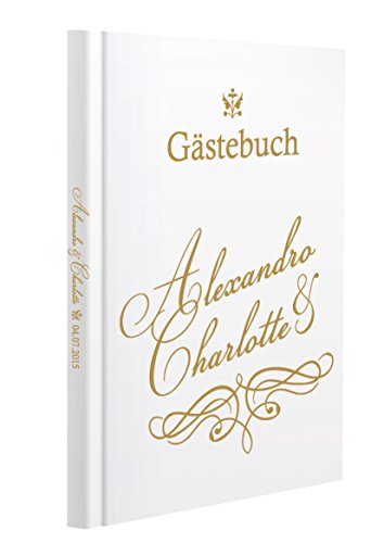 Personalisiertes Gästebuch für Ihre Hochzeit Hochzeitsbuch individuell mit eigenen Namen Fotoalbum Mr Mrs Wedding (Motiv 23, 76 Seiten/ 38 Blatt) - 2
