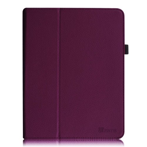 Fintie Apple iPad 1 Hülle Case Schutzhülle Etui Tasche – Folio Slim Fit Ständer Kunstleder Smart Cover mit Stylus Loop für iPad 1st Generation, Lila - 3