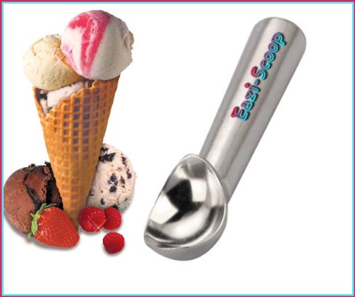 Neuware! Eazi scoop Eisportionierer mit einer speziellen Gel-Füllung, einfaches Portionieren selbst der härtesten Eiscreme, muss nicht unter Warmwasser aufgewärmt werden, die Wärme der hand auf dem Griff ist ausreichend