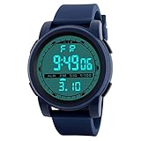 Promotionen PLOT Unisex Armbanduhr,2018 Neu Damen Herren Studenten Digital Sport Uhren Wasserdichte Sportuhren mit Wecker Timing Kalender Intelligente Uhr Elektronische Uhr (Blau 3)