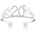 Produktbild BABEYOND Kristall Geburtstag Tiara Birthday Crown Prinzessin Kronen Haar-Zusätze Silber Diamante Glücklicher 18/20/21/30/40/50/60 Geburtstag (20 Jahre alt)