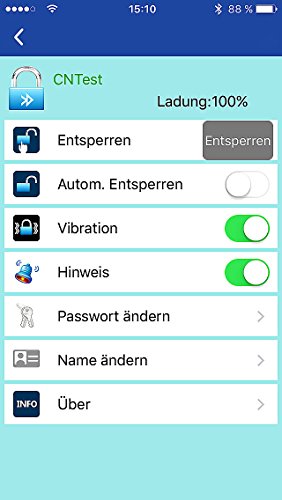 Semptec Urban Survival Technology App-gesteuertes Bluetooth-Kabelschloss, Alarm für Fahrrad, Tür u.v.m. - 3