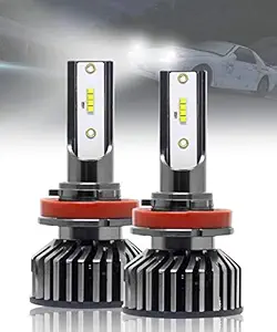 Carzex Max5 H8 LED Bulb for Car Fog Lights LED Conversion Kit 50W 10000LM Super Bright 6000K White LED Bulbs (Set of 2)