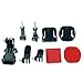 Produktbild 9pcs Adjustment Helmet Front Side Montagekit Adhesive Curved und Flachmontage Set Ersatz für GoPro Kamera
