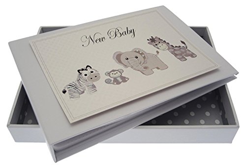 White Cotton Cards New Baby Silver Toys Tiny Album
