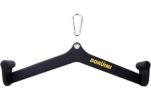DORUIMI Home Gym Fitness Aviron T-Bar V-Bar Poulie Câble Machine Attachements Biceps Curl Triceps LAT Barre déroulante Back Musculation Poignées Poignées LAT Pull Down Bar Press Down Exercices