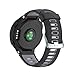 Produktbild notocity Silikon Armbanduhr Band Ersatz Solft Silikon Gurt für Garmin Forerunner 230/235/620/630/735 x T, für Herren Damen, Black-Gray, Schwarz/Grau