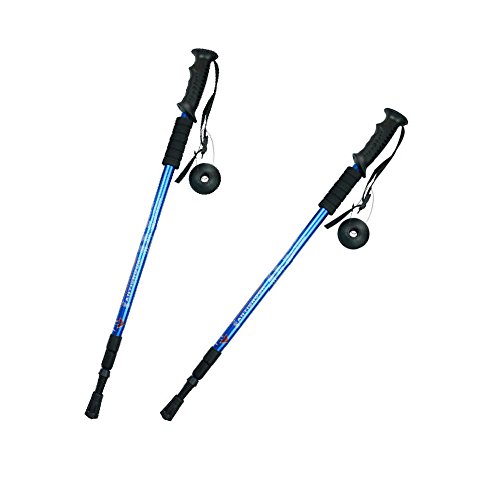 Preisvergleich Produktbild Yeme Paar Antishock Trekking Wanderstöcke / Walking Stöcke (Blau)