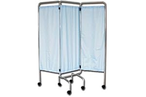 GiMa 45561 Keilrahmen Paravent mit Rollen, ohne Vorhänge, 3 Abschnitte, 150 cm Breite x 170 cm Höhe