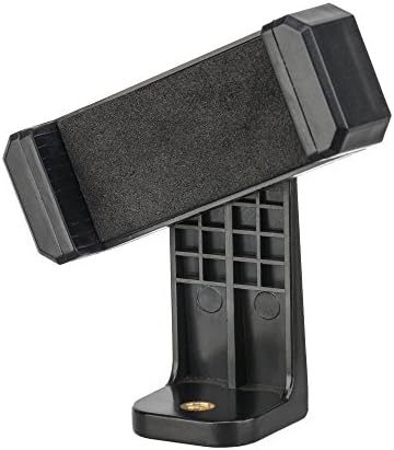 Mobile Phone Smartphone Mount Adapter Holder Clamp for Tripod Monopod Selfie Stick - Rotates Vertical and Horizontal - Compatible with iPhone Samsung Motorola Nexus and More Cell Phones Use