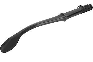 BRRNOO Manico Lungo 15,7 Pollici per Pulizia Toilette con Supporto Regolabile per Carta Igienica Accessorio Bagno Nero