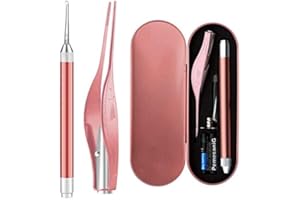 ZONEYAN Ear Cleaner con Luce,Strumenti per la rimozione della cera dell'orecchio da 2 pacchi con luce - Kit per la pulizia di Earpick
