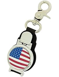 Boxx Gents American Flag Picture Keyring Fob Watch With Magnetic Closure Boxx353