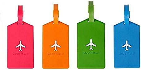 4 x Luggage Tag NOVAGO® ( Plane )