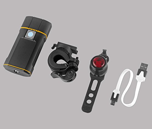 USB Fahrradlicht Set – USB-wiederaufladbare Fahrrad-Scheinwerfer und LED-Rücklicht – wasserdichtes Fahrrad-vorderes hinteres Licht passt ALLE Fahrräder - 6