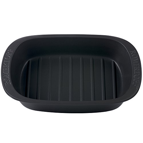 Römertopf Bräter BBQ Grillschale Keramik schwarz 4 Liter - 2