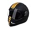 Steelbird 33241 Adonis Dashing Full Face Helmet with Golden Sticker (Black, L) RS.998.00