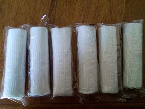 Bende di garza idrofila orlata puro cotone Mt 5x10 cm Confezione 6 pezzi