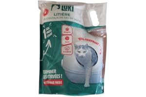 MON AMI LUKI - LITIERE DE SILICE MINÉRALE - 3,8 L - 1 Sac/Mois - Super ABSORBANTE - Nettoyage Facile - Blanche - Chat - 3,8 L