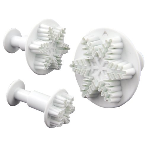Accessotech 3 Sugarcraft Schneeflocke Schneider Kolben Kuchen Schmelz Basteln Dekorations Werkzeug Xmas - 3