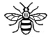 Price comparison product image Manchester Bee - #WeStandTogether - Vinyl Decal Sticker - Car, Van, Bodywork, Glass, Laptops, Macbook, Walls 12cm x 12cm (BLACK) # Pro Cut Graphics