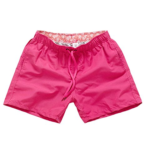 Herren Badeshorts Freizeit Kurz Shorts Einfarbig Schnell Trocknend Casual Strand-Shorts